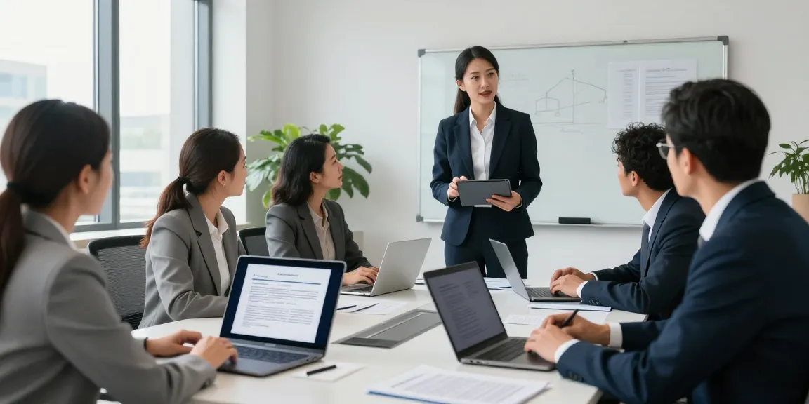 Lead Roedl legal team collaborating on case analysis in a modern office.